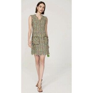 CALLAS Rainbow Tweed Mini Dress Size 46/ 12